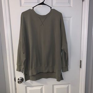 oversized crew neck sweatshirt | aerie